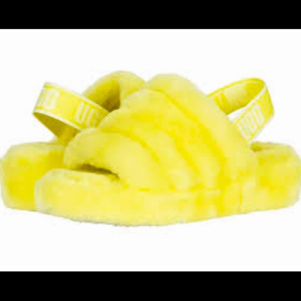 Yellow Ugg slippers